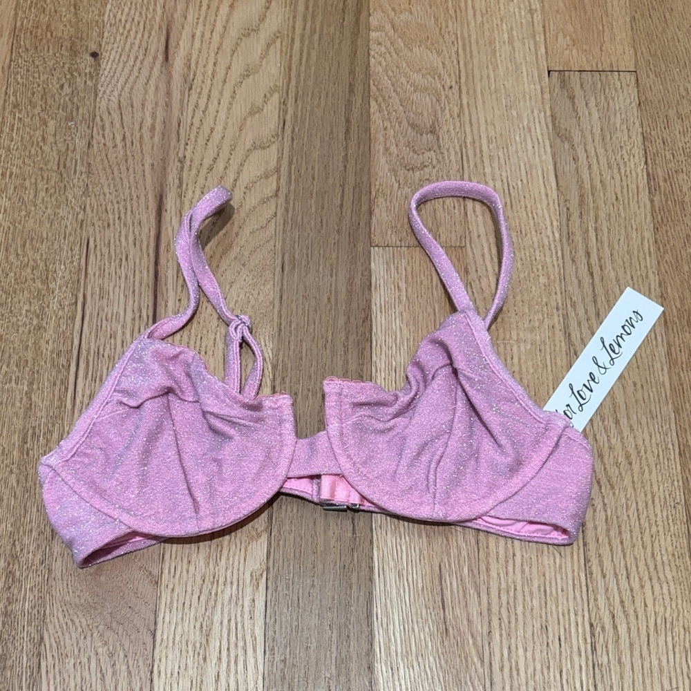 New FOR LOVE & LEMONS shimmer bikini top